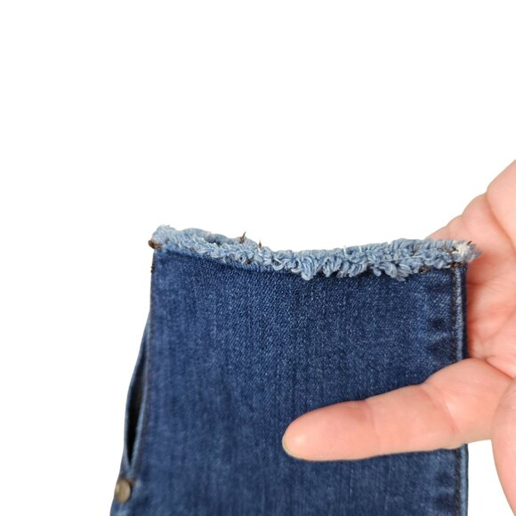 Judy Blue Womens High Waist Raw Hem Dark Wash Skinny Jeans Size 32W Raw Hem - Picture 8 of 11